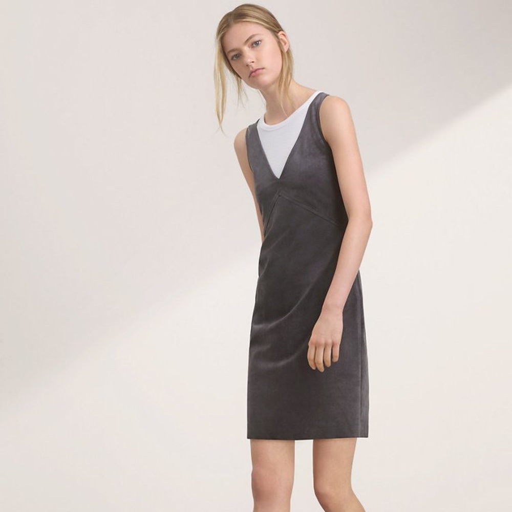 Aritzia - Wilfred - Jonas Dress - Vegan Suede - Black - Size 2